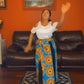 African Print Long Skirt & Wrap