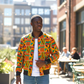 African Print Jacket UNISEX Kente Bomber Jacket, Ankara Jacket for Men Women Kids Fall Jacket