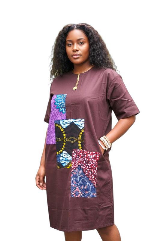 The Bougie Girl Ankara Patchwork Dress Collection-Style C