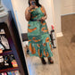 Kaibeh's African Print Maxi Dress Collection- Size:One Size Fits L - 2XL