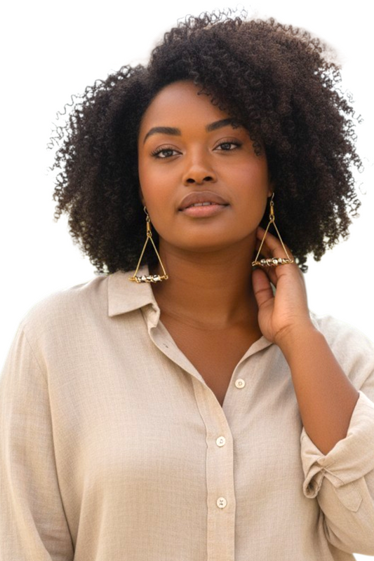 NYOTA BALANCE BRASS & BONE EARRINGS