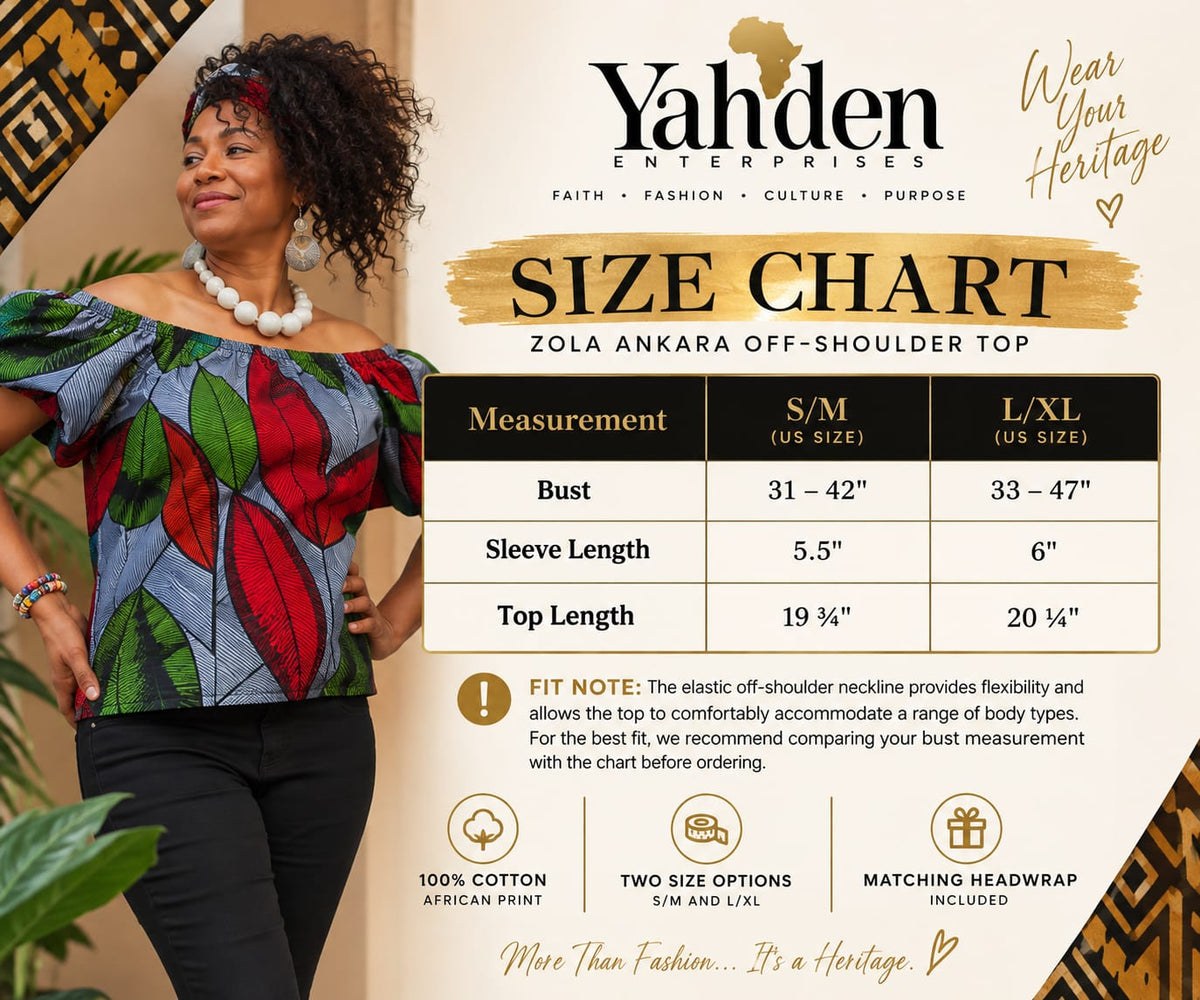 Zola Ankara Off-Shoulder Top + Headwrap