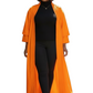 Ade's Solid Print  Kimono Duster- Orange