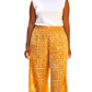 Zuri Unisex Luxe Adire Pants - Print A + Adamas Large Beaded Mudcloth Earrings-Ade