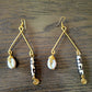 Brass and Bone Earrings-Aminata
