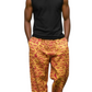 Zuri Unisex Luxe Adire Pants - Print B + Adamas Large Beaded Mudcloth Earrings-Ayo