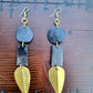 Brass and Bone Earrings- Fatou