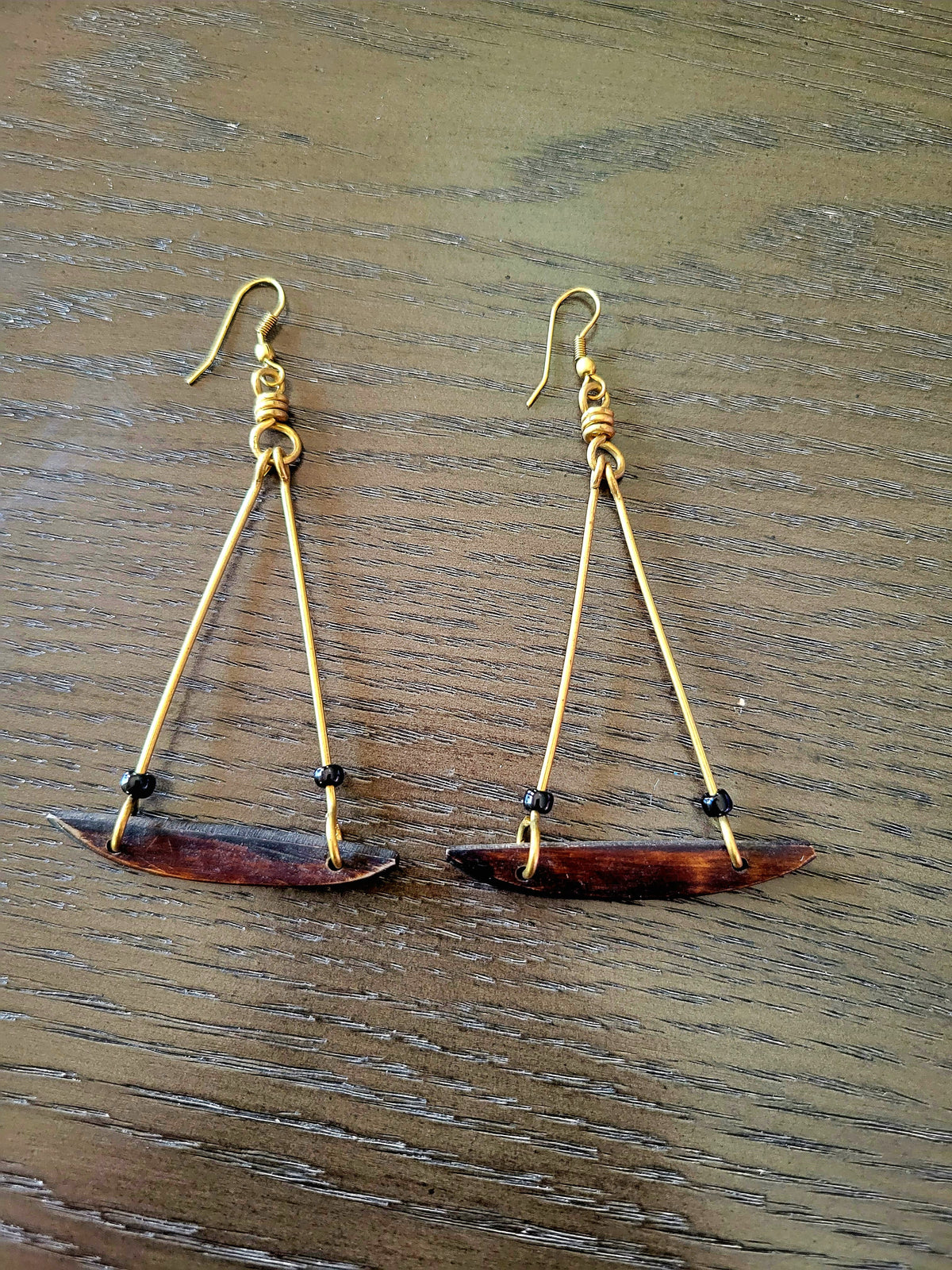 NYOTA BALANCE BRASS & BONE EARRINGS