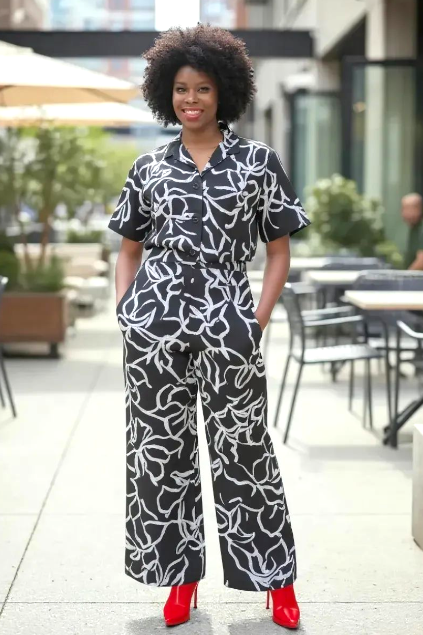 Yatta-Zoe Luxury Two Piece Pant Suit-Print A