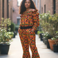 Monrovia Girl Flared Bottom Kente  Jumpsuit