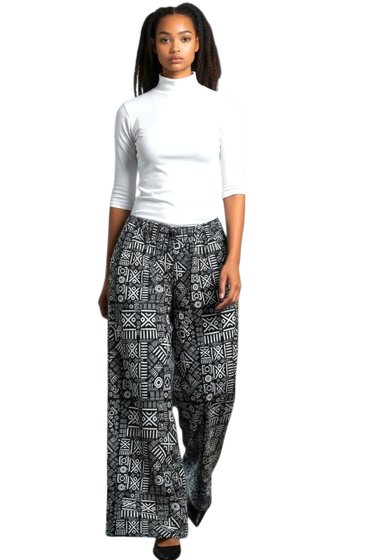 Yahden Tribal Print Cargo Pants | One Size Afrocentric Pants