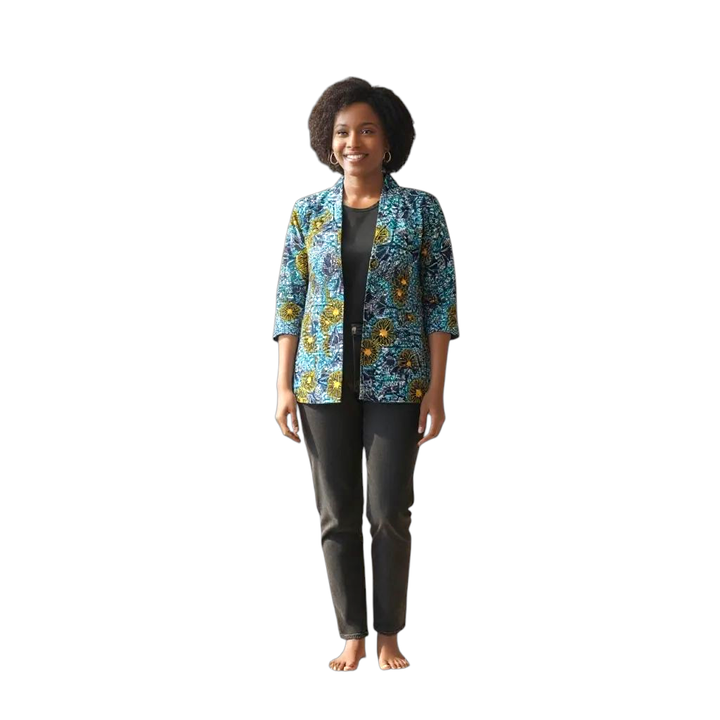 Frannie's Ankara Short Kimono Jacket Collection -Print A-D