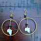 Brass and Bone Earrings-Kaibeh