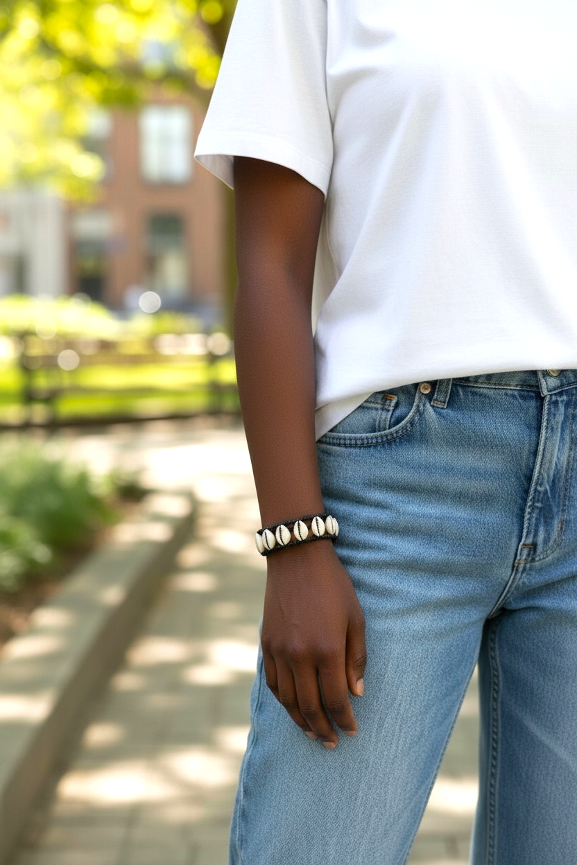 Ade's Exquisite Cowrie Shell Bracelet: A Timeless Statement of Culture and Elegance