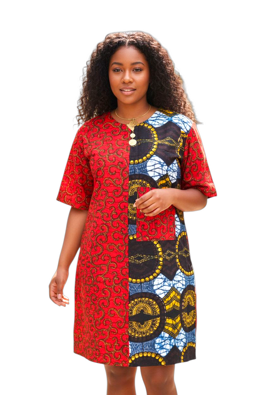 The Bougie Girl Ankara Patchwork Dress Collection-Style B