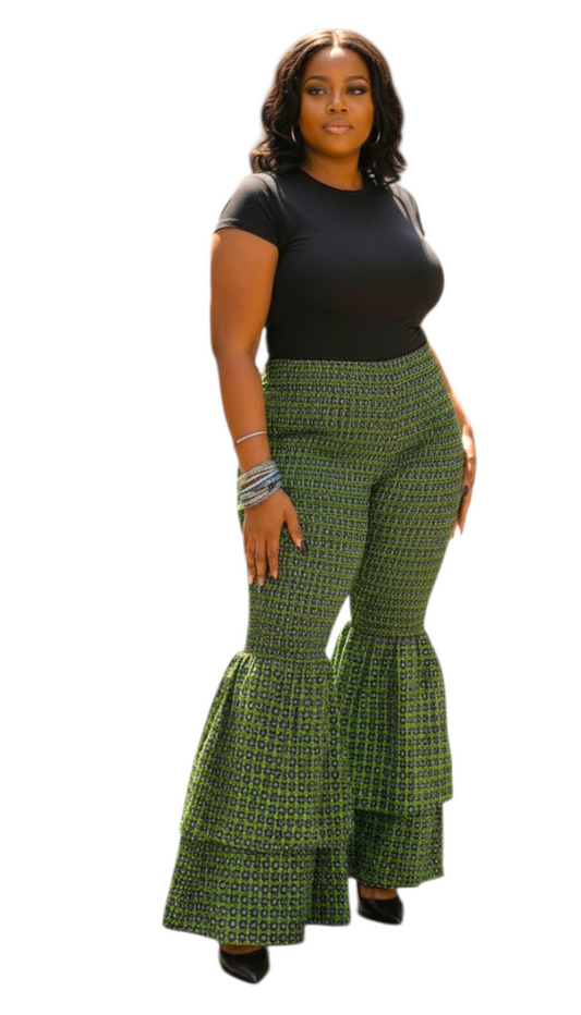 Yahden Ankara Trendy Flared Pants-Lisa