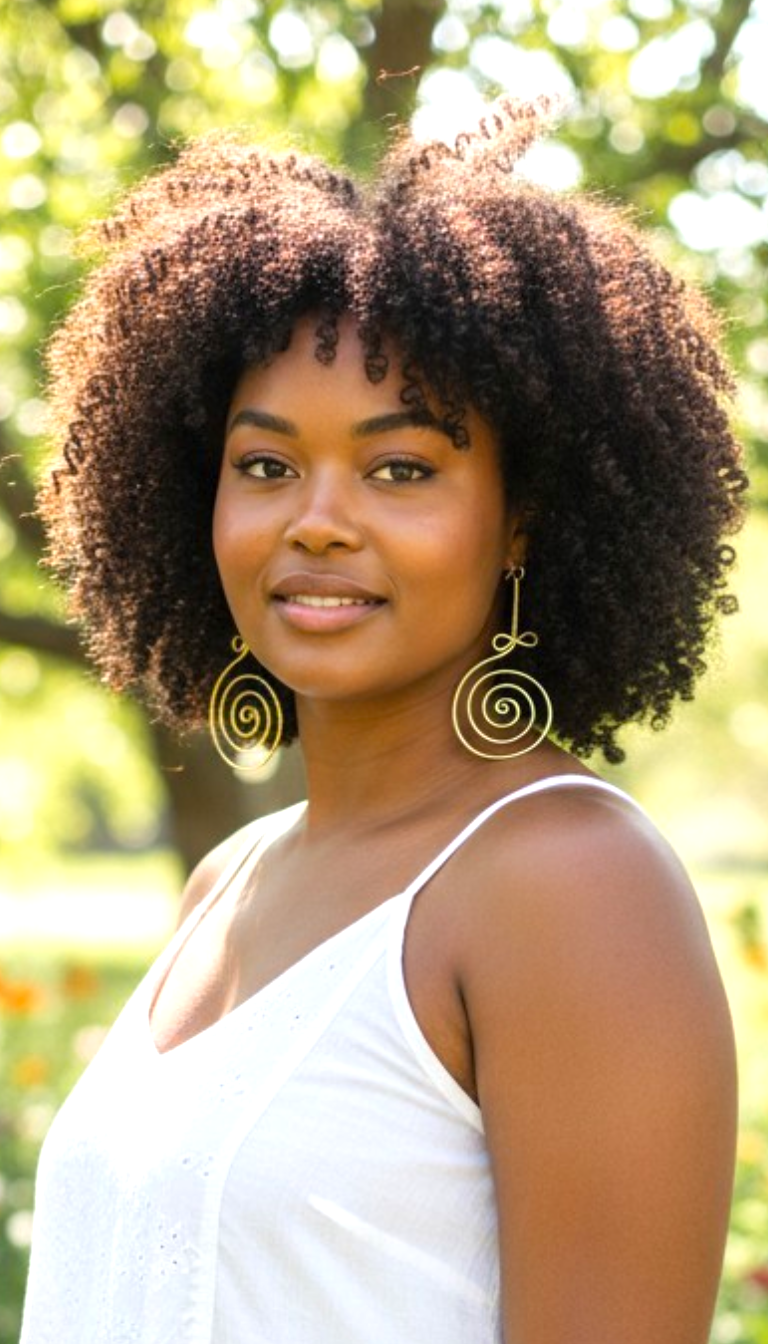 ZAHARA SPIRAL BRASS EARRINGS Option D
