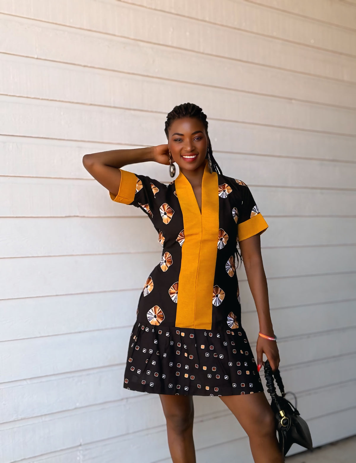 Nia Fit & Flare Dress – Where Elegance Meets Heritage-A
