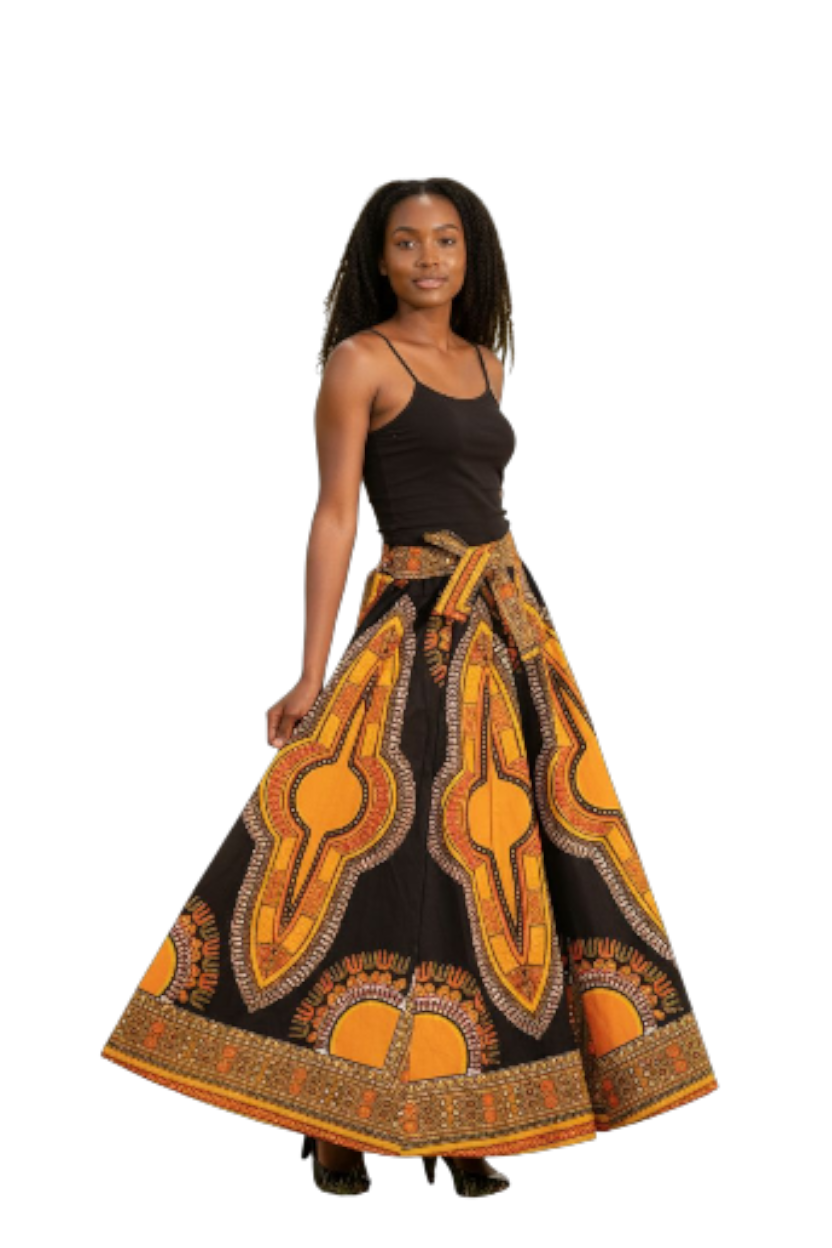 Traditional Print Maxi Skirts (Dashiki)
