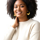 Large Fula Gold Twist Earrings – 1½”