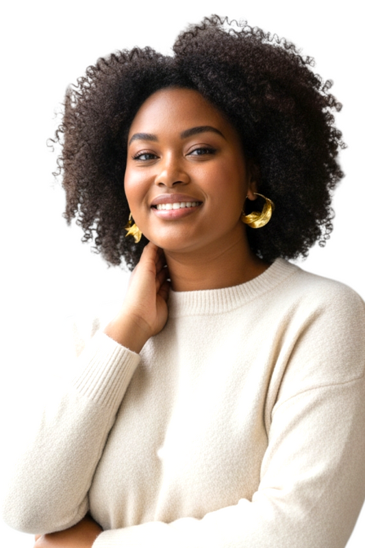 Large Fula Gold Twist Earrings – 1½”