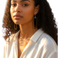 ZURI RECTANGLE BRASS EARRINGS