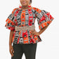 Sanaa Smocked Ankara Peplum Top | African Print Top | Yah’den