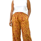 Zuri Unisex Luxe Adire Pants - Print B + Adamas Large Beaded Mudcloth Earrings-Ayo