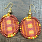 Zuri Unisex Luxe Adire Pants - Print E + Adamas Small Beaded Mudcloth Earrings-Ayele