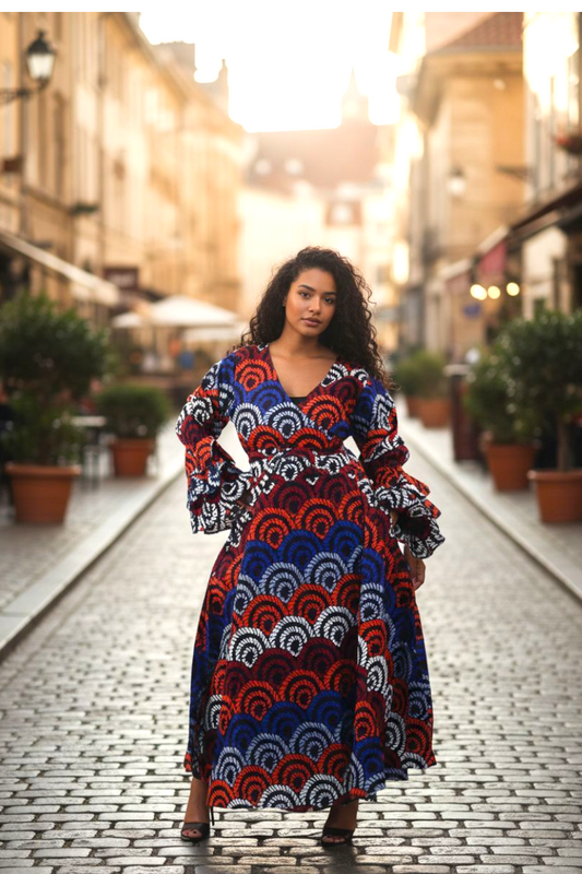 Casy's Ankara Wrap Dress