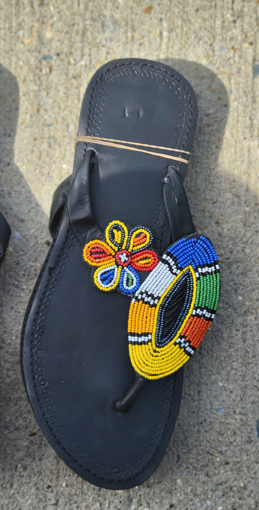 (Copy) Multi Colored maasai beaded sandals-B