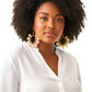 Floral Shell & Brass Hoop Earrings – Lightweight African-Inspired Jewelry