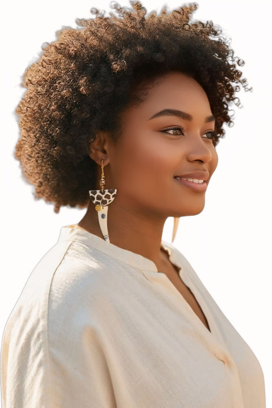 Brass and Bone Earrings Set D