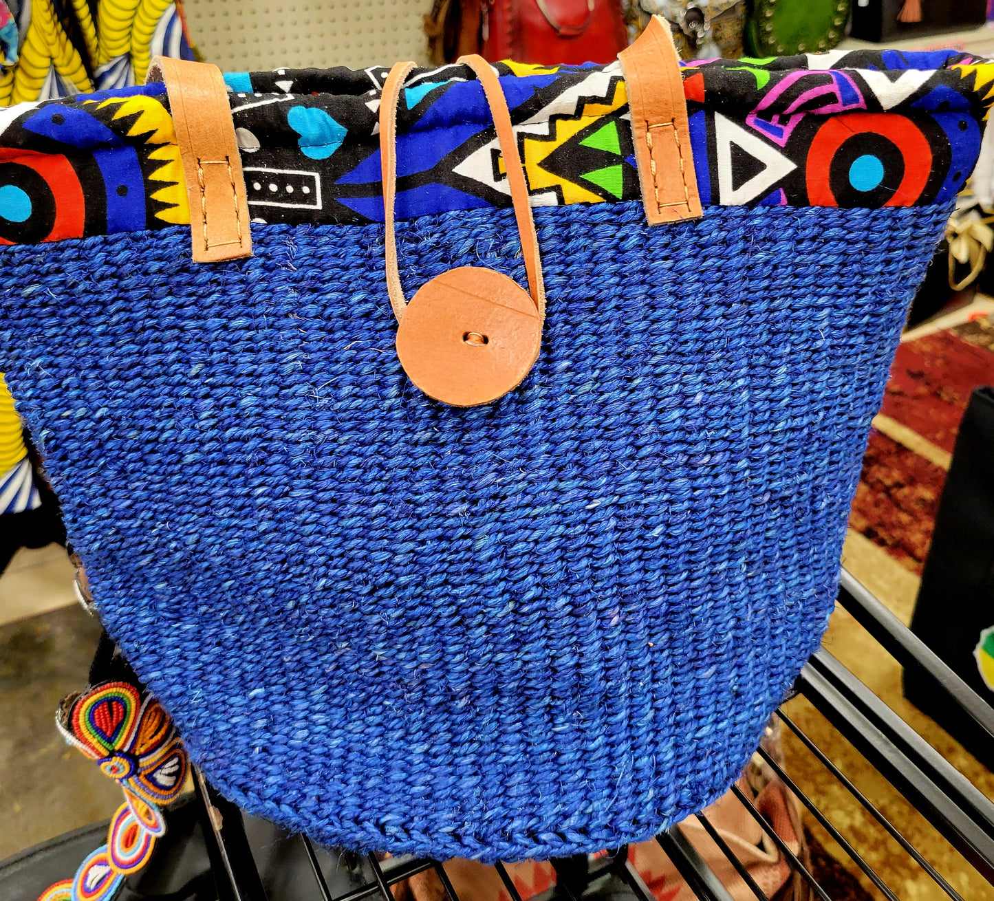 Yahden Sisal African Handbag - Handwoven Kenyan Kiondo Sisal Summer Bag