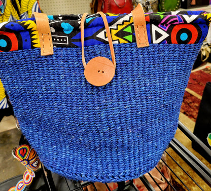 Yahden Sisal African Handbag - Handwoven Kenyan Kiondo Sisal Summer Bag
