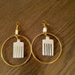 Brass and Bone Earrings-Deddeh