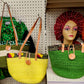 Yahden Sisal African Handbag - Handwoven Kenyan Kiondo Sisal Summer Bag