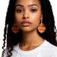 Zuri Unisex Luxe Adire Pants - Print F + Adamas Small Beaded Mudcloth Earrings-Ife