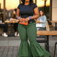 Yahden Ankara Trendy Flared Pants-Lisa + Frannie's Pink Clutch Bag