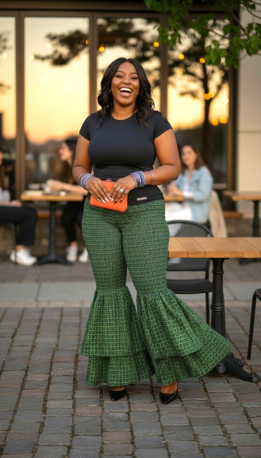 Yahden Ankara Trendy Flared Pants-Lisa