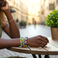 Afua's  Glass Bead Bracelet XL