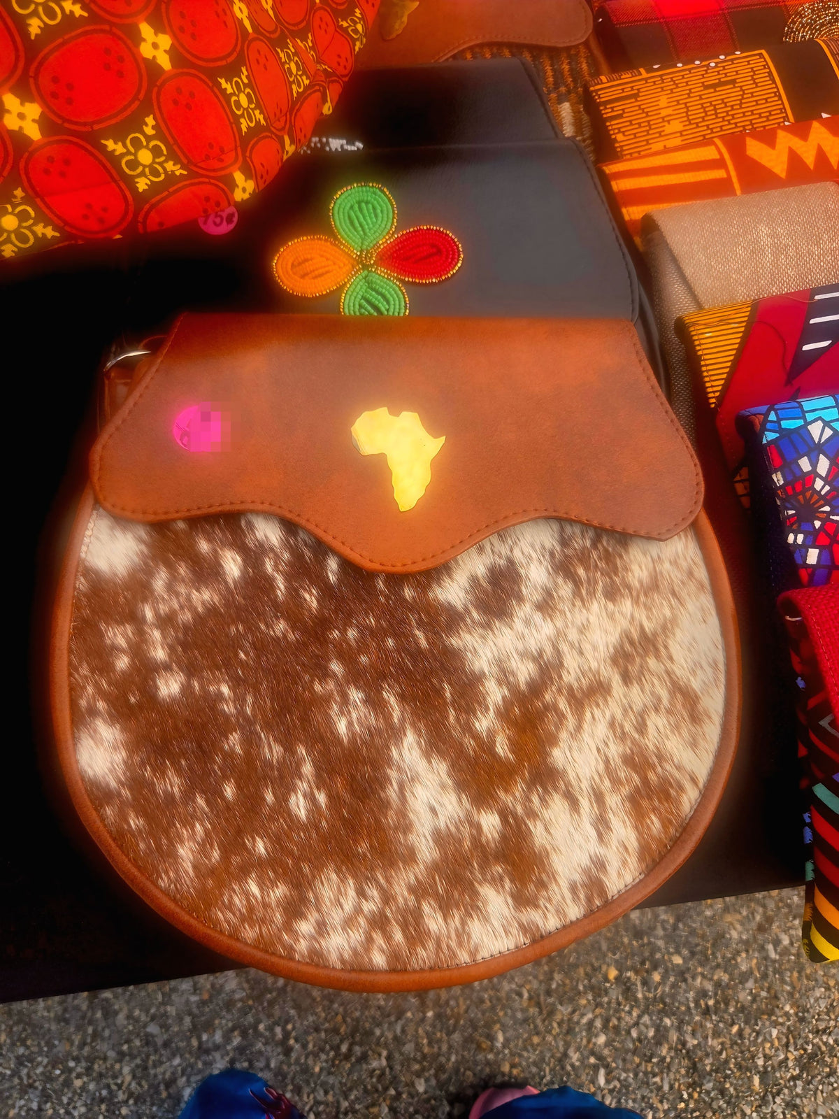 Zawadi Heritage Crossbody Bag Handmade in Kenya| African-Inspired Faux Leather Handbag