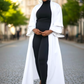 Ade's Solid Print  Kimono Duster- Snow White