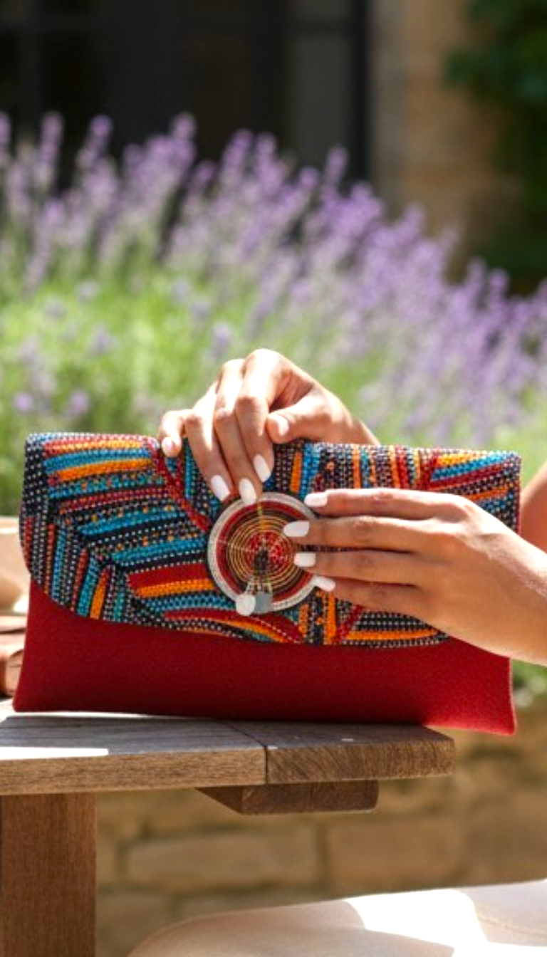 Frannie's Beaded Clutch-B