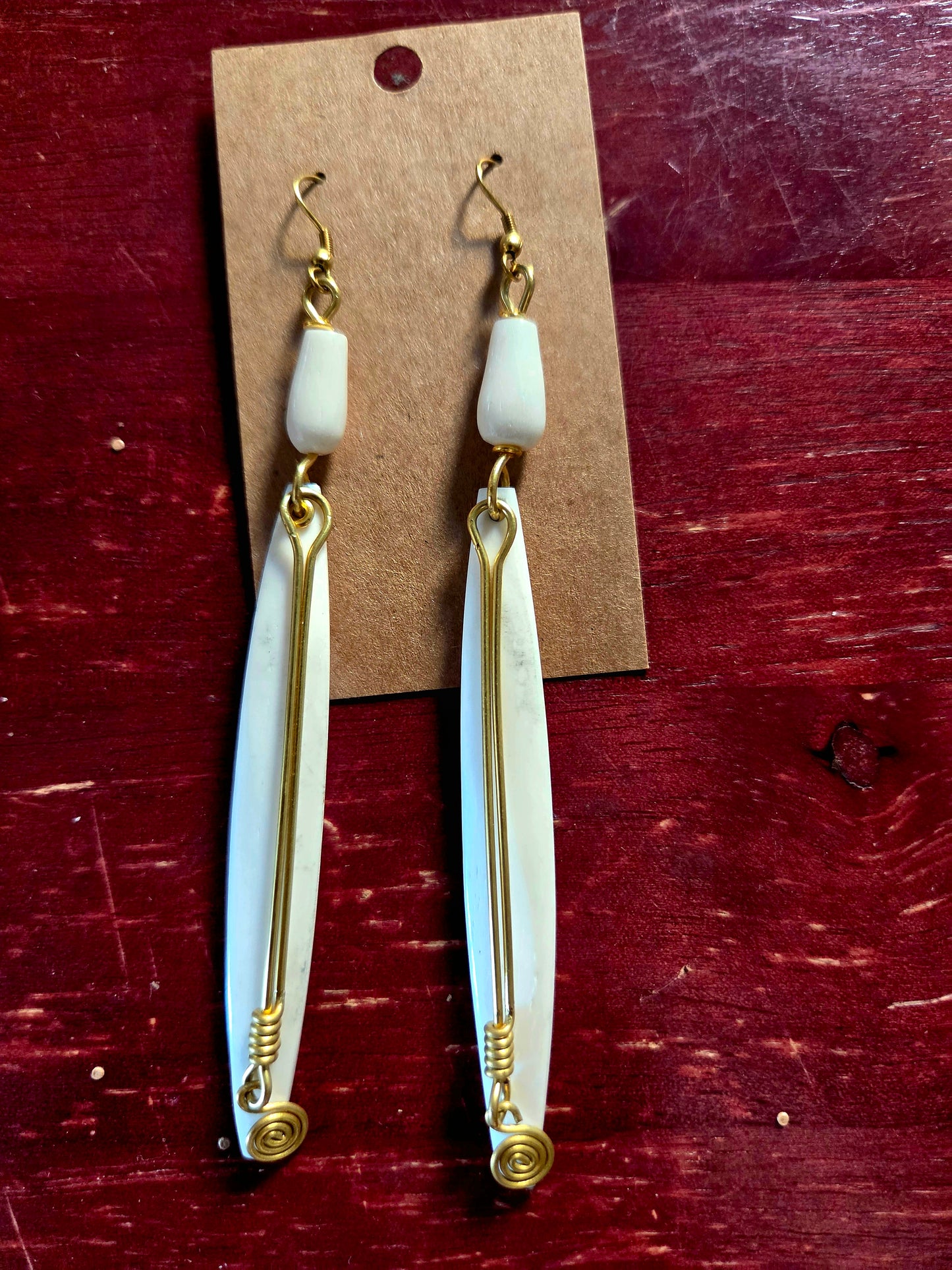 Brass and Bone Earrings Set I