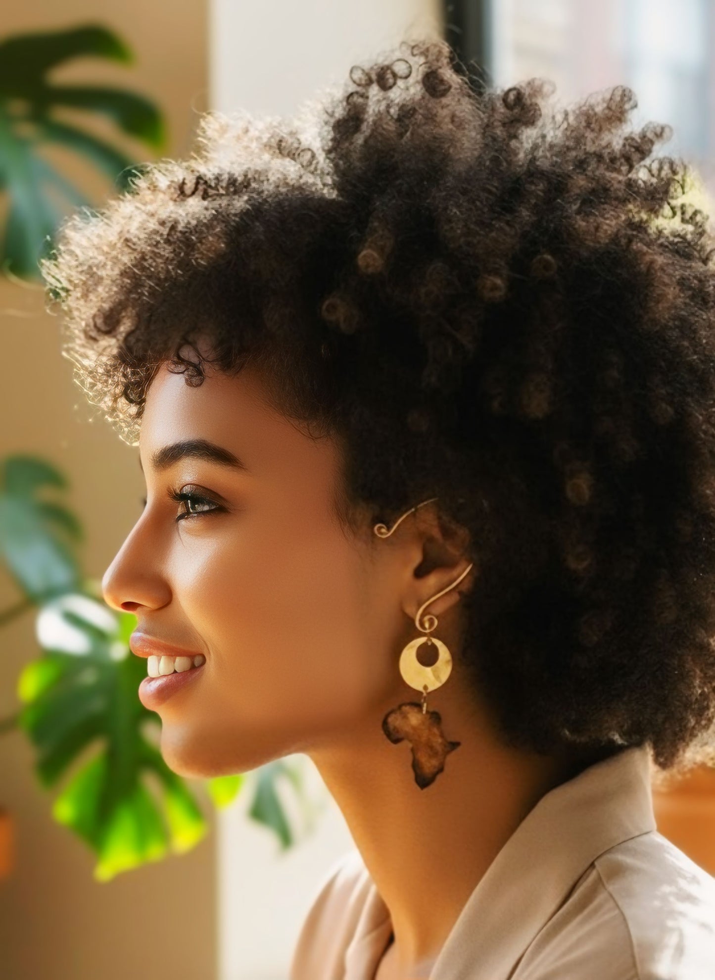 Hadiya Statement Ear Cuff – Handcrafted African Jewelry