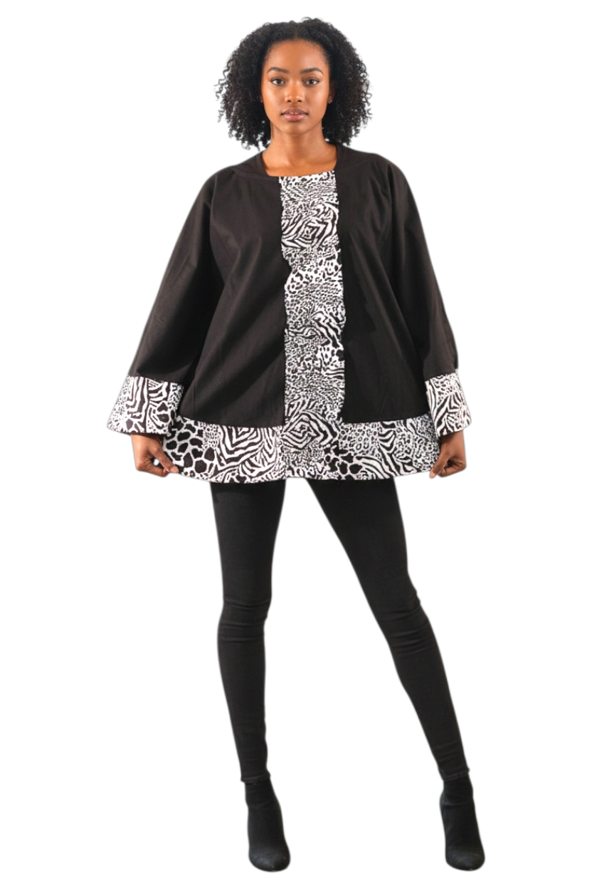 Yah's Ankara Print  Poncho