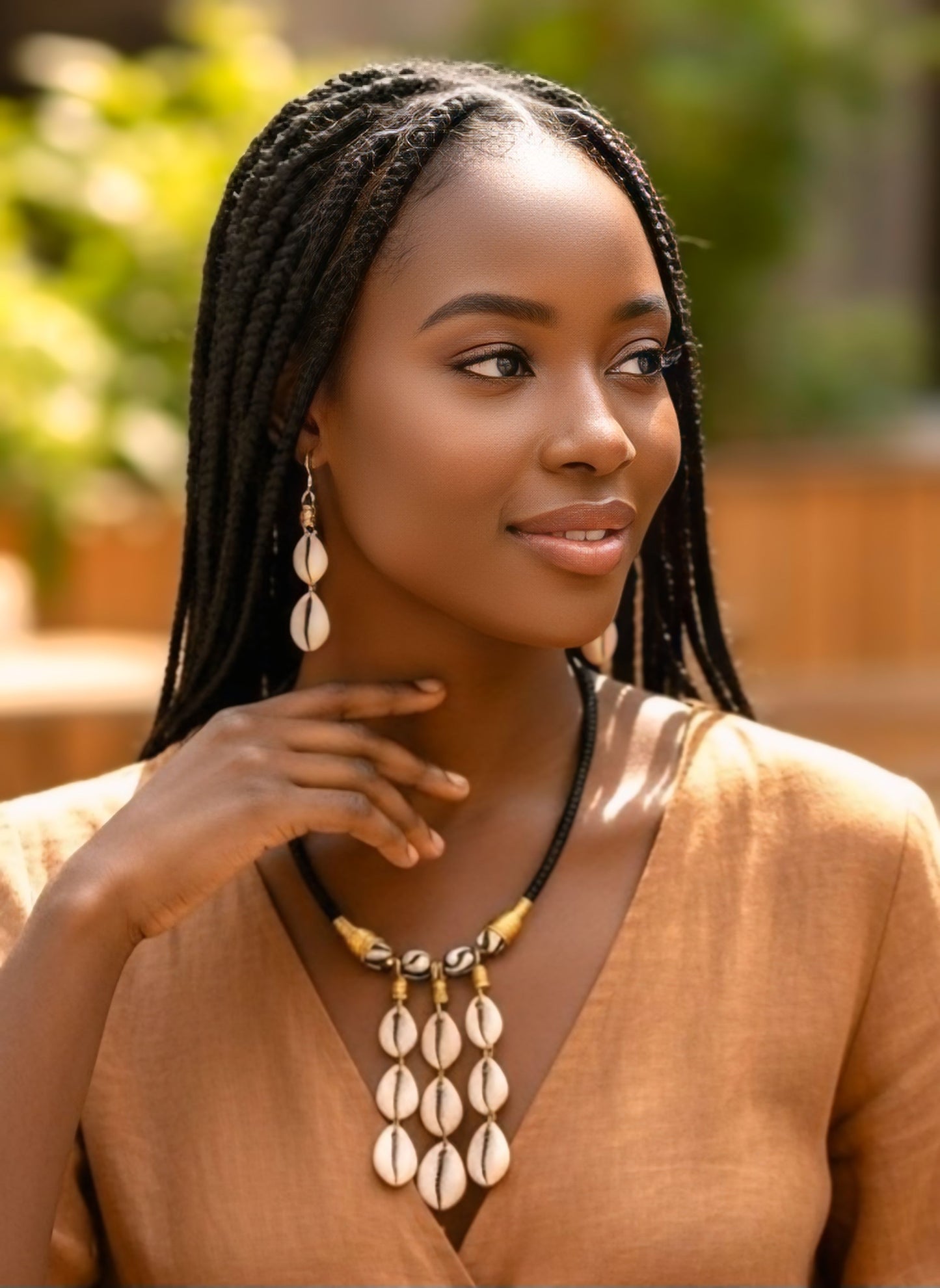 Ade Cowrie Shell Jewelry Set
