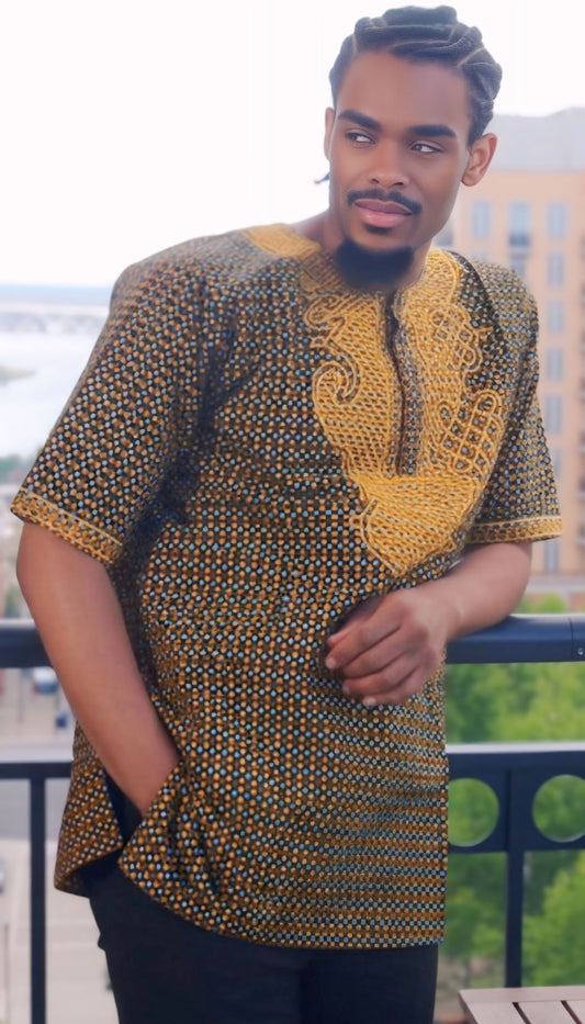 Tamba Men Embroidered Tunic Shirt