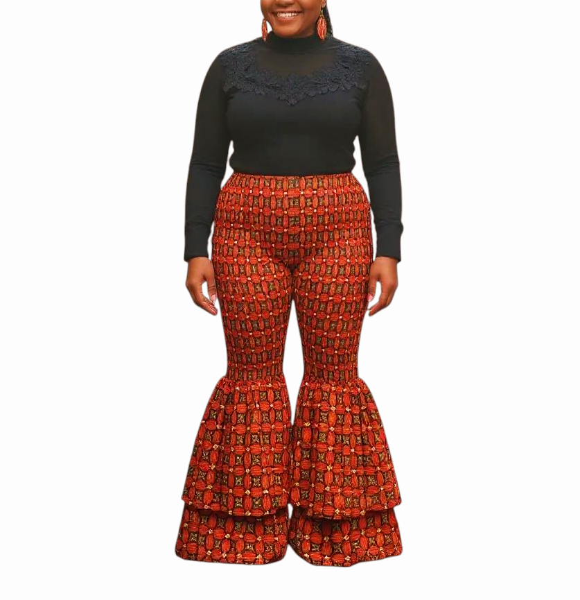 Yahden Ankara Trendy Flared Pants